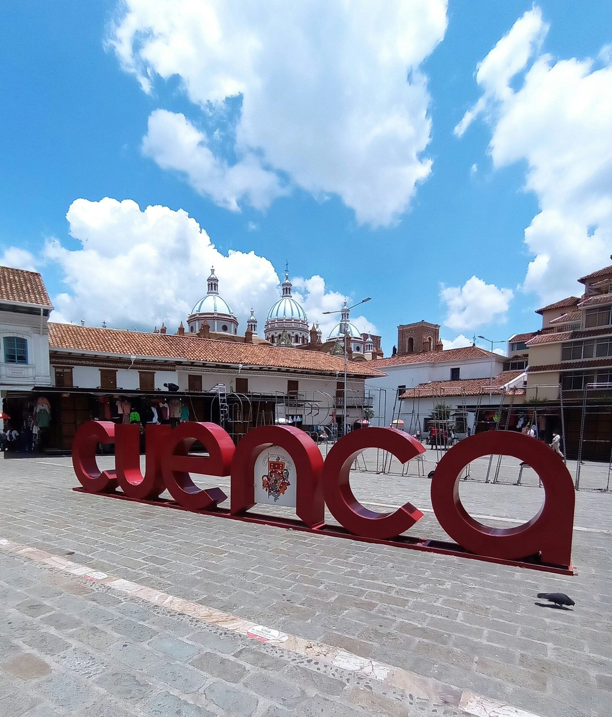 Cuenca, Ecuador skyline with cathedral domes