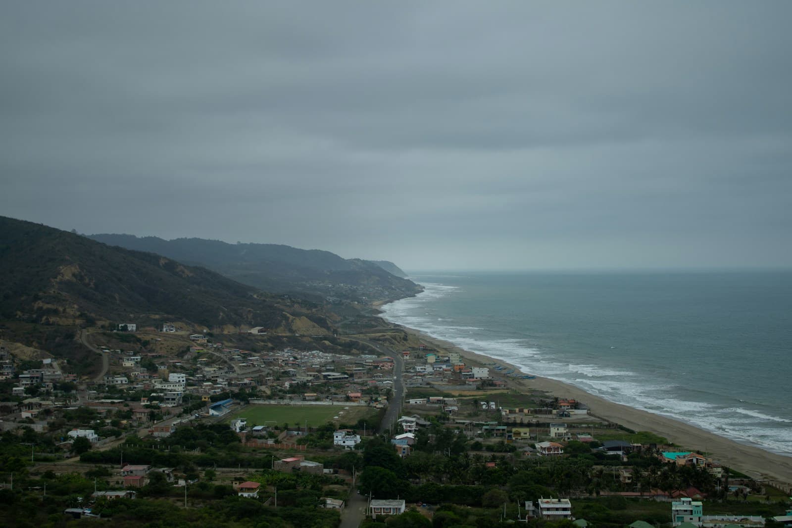 Pacific beach and coastline near Manta, Ecuador