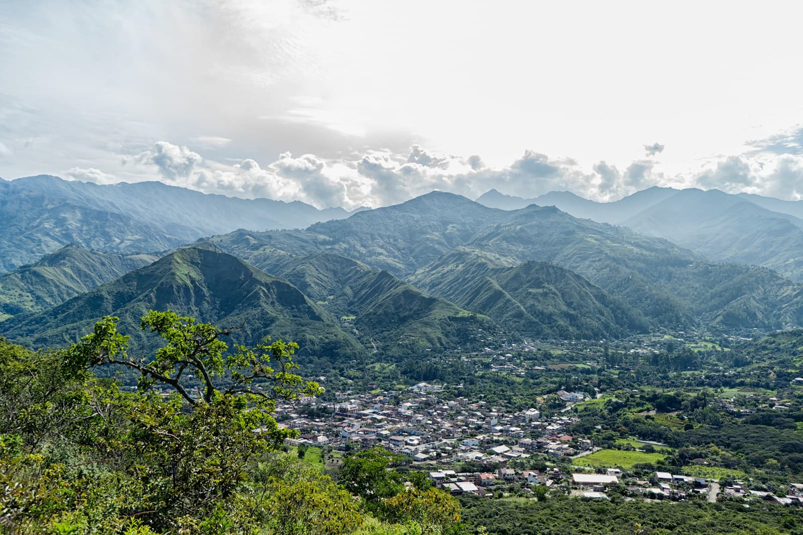 Green mountain valley near Vilcabamba, Ecuador